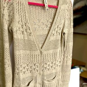 Tan knit cardigan